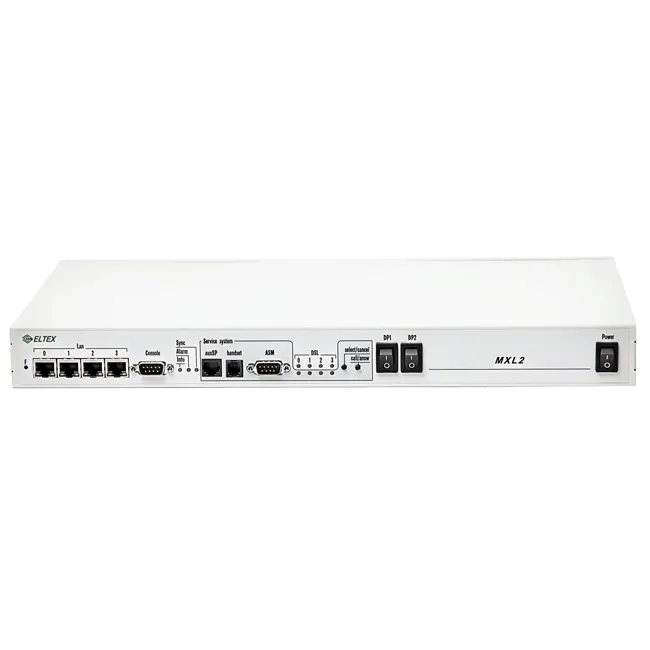 SHDSL-модем MXL2-2, базовый блок, 4хRJ45 (LAN), 2 места для субмодулей М4Е1/4И15, 2 интерфейса SHDSL, 11,4 Мбит/с
