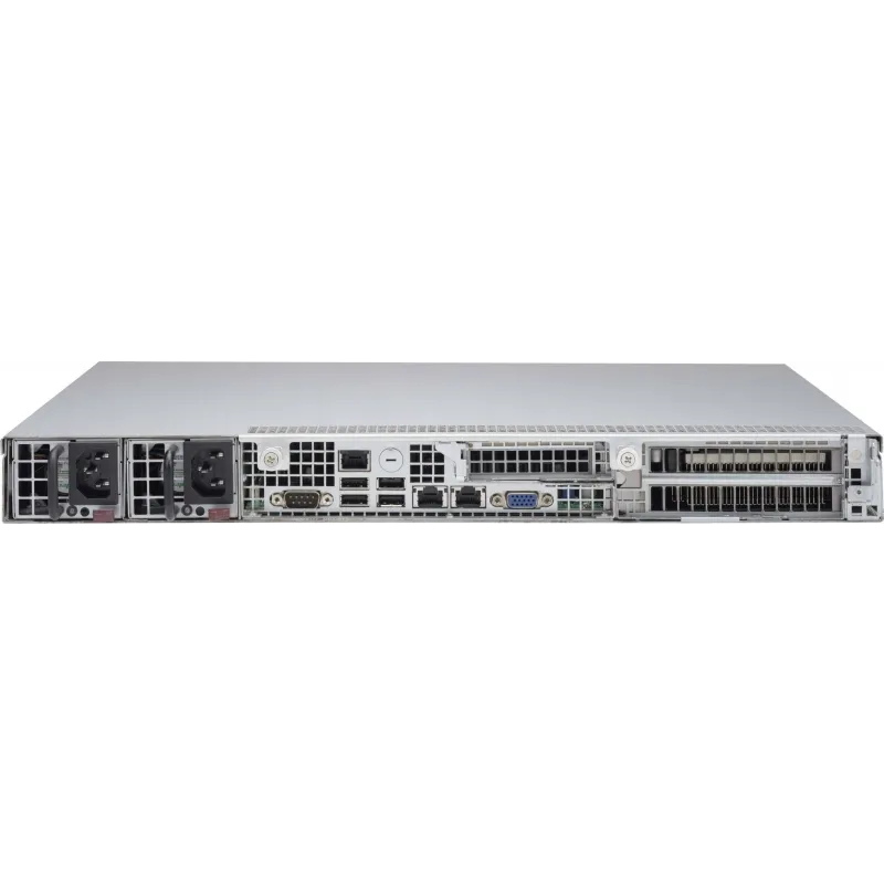 Платформа Supermicro 1U SYS-6018R-MTR, Два процессора E5-2600v3/v4, DDR4, 4x3,5" HDD SATA, 2x1000Base-T