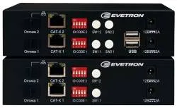 Двухмониторный матричный HDMI IP KVM-удлинитель Evetron LHFC 2U2AR-SК-SW