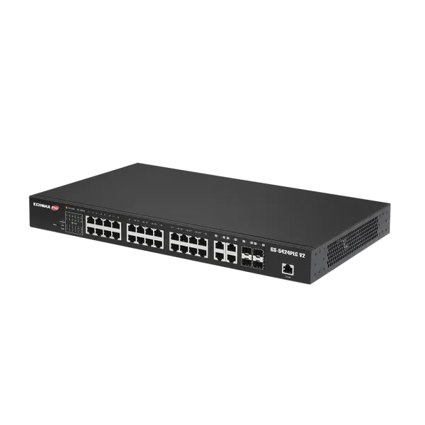 Коммутатор Edimax GS-5424PLC V2 24 порта GbE PoE+