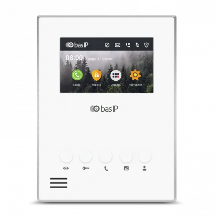 IP видеодомофон BAS-IP AU-04LAF WHITE / BLACK