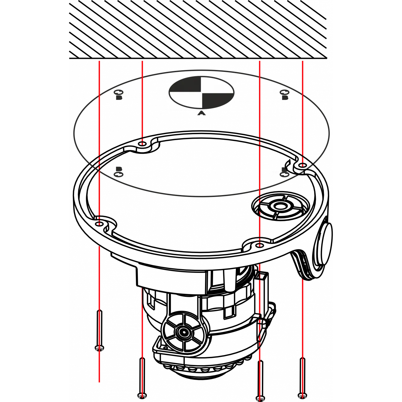 Проектная IP камера OMNY M14E 2812 купольная OMNY PRO серии Мира. 4Мп/25кс, H.265, управл. IR, моториз.объектив 2.8-12мм, PoE/12В, EasyMic