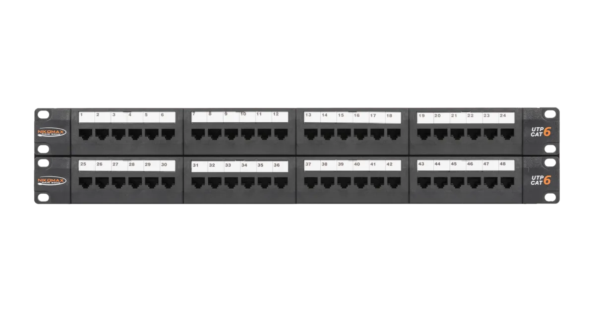 Коммутационная панель NIKOMAX 19" NMC-RP48UE2-2U-BK, 2U