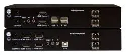 Двухмониторный KVM-удлинитель с резервным питанием Evetron AHF 2U2AR-SK