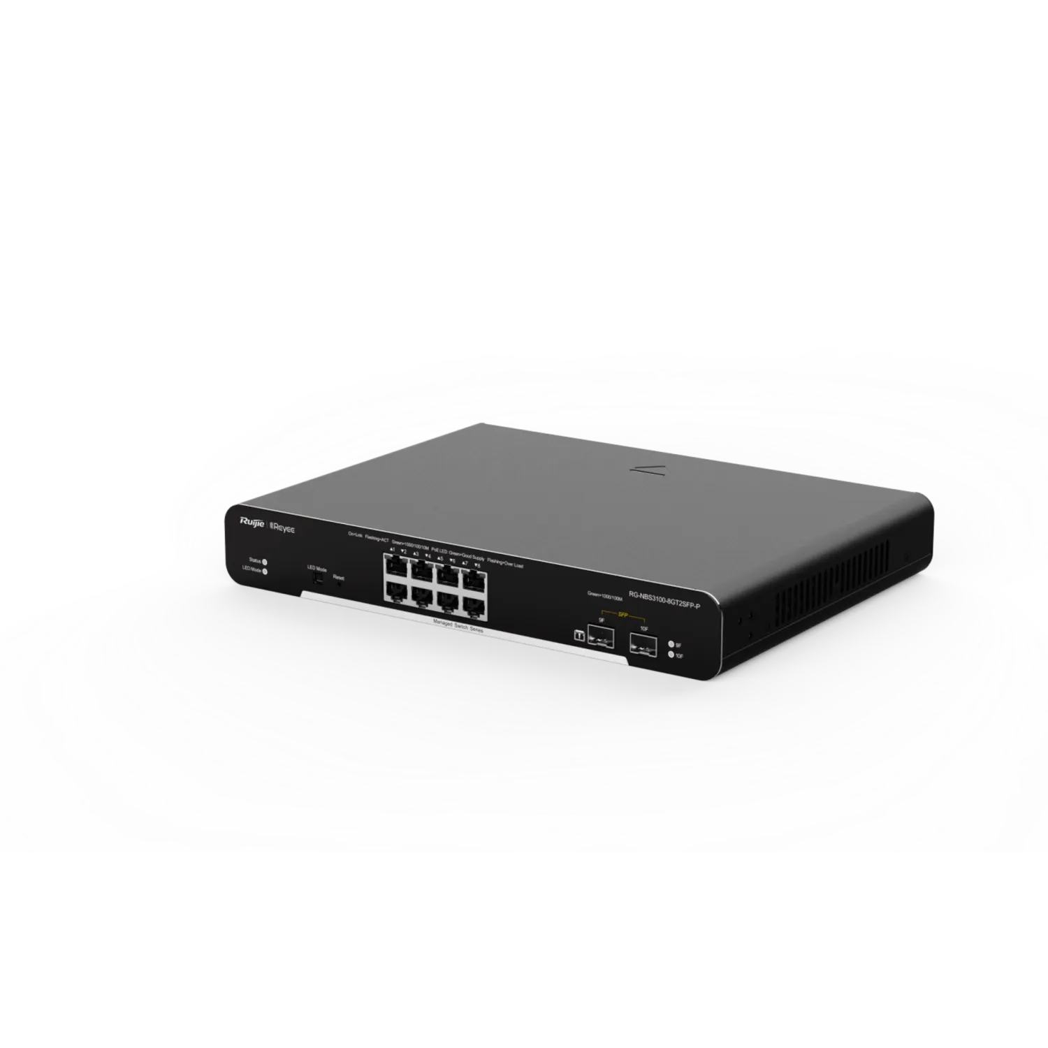 Коммутатор L2 8*1Гб/c + 2*SFP, 125W PoE, металлический корпус