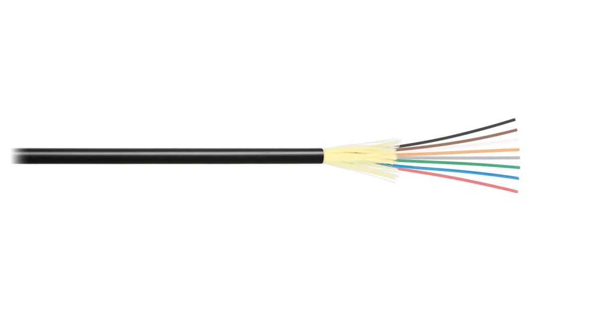 Кабель NIKOLAN волоконно-оптический NKL-F-002S9I-00C-BK, 2 волокна