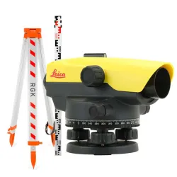 Комплект оптический нивелир Leica NA 520 штатив рейка - 3 в 1 с поверкой