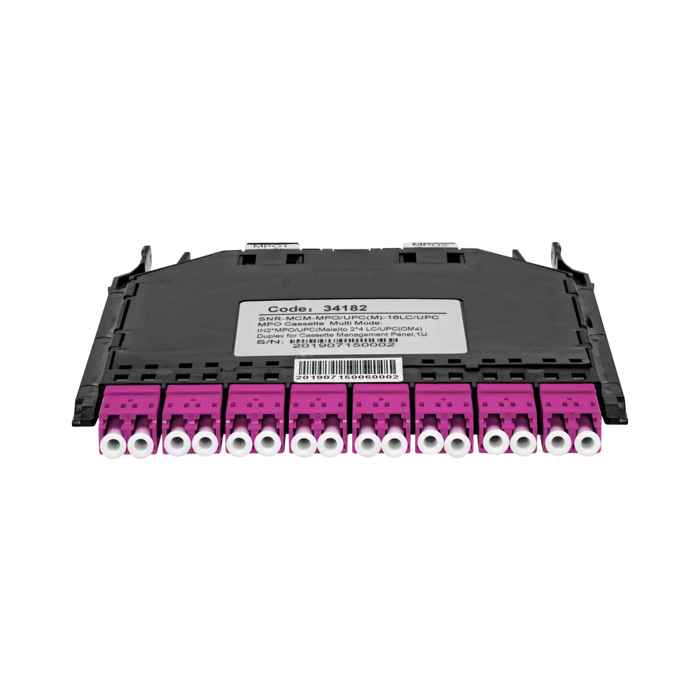 Кассета распределительная MPO/UPC на 16LC/UPC портов MM (OM4) для SNR-CMP-144P