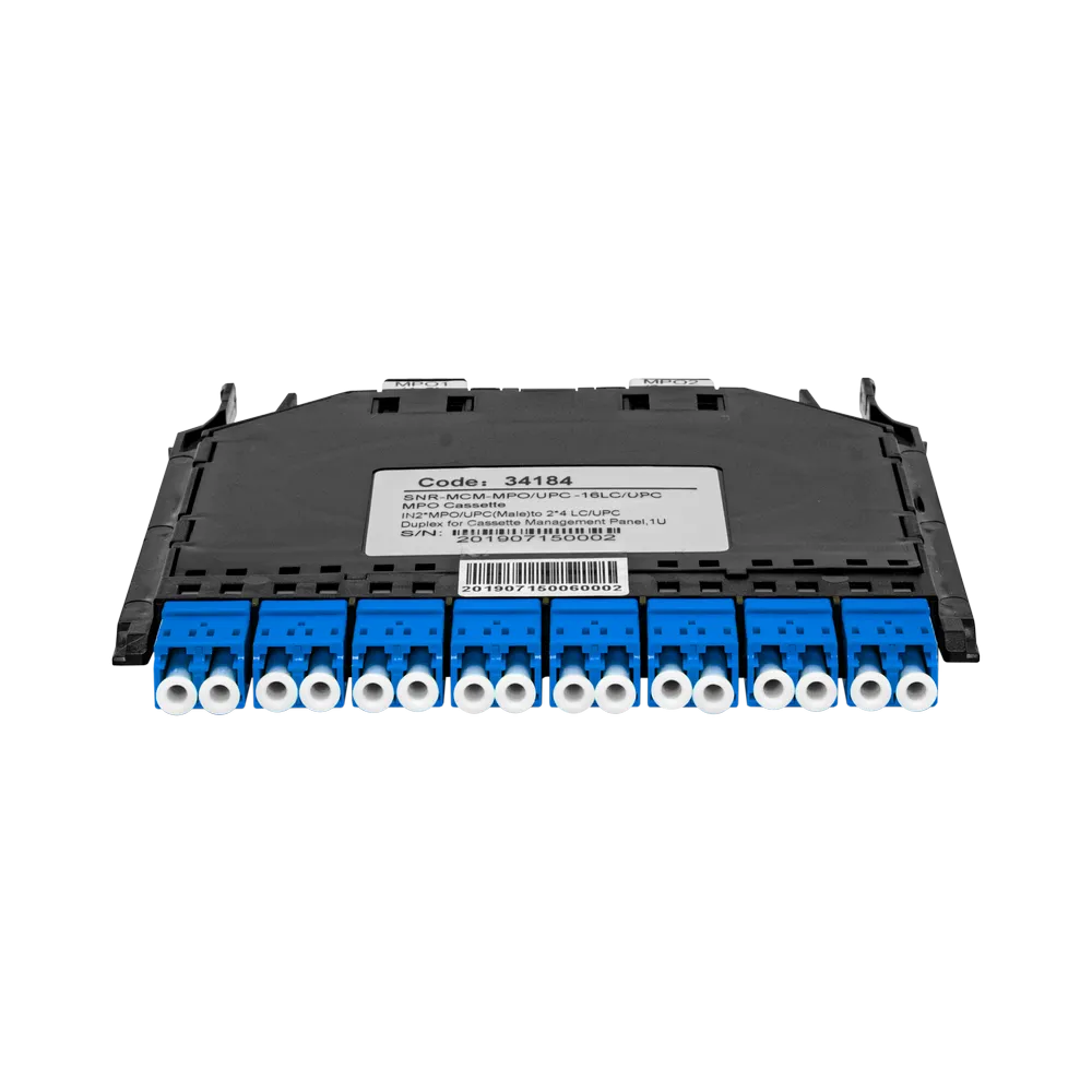 Кассета распределительная MPO/APC на 16LC/UPC портов SM для SNR-CMP-144P