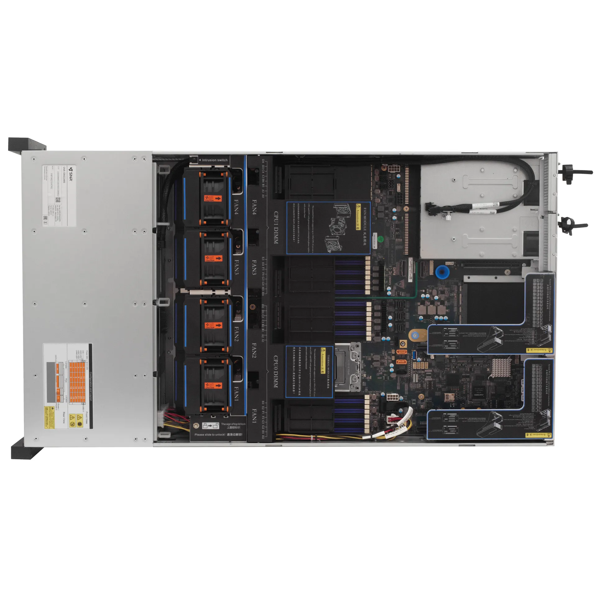 Серверная платформа SNR-SR4224RE, 4U, AMD EPYC, DDR4, 24xHDD, резервируемый БП