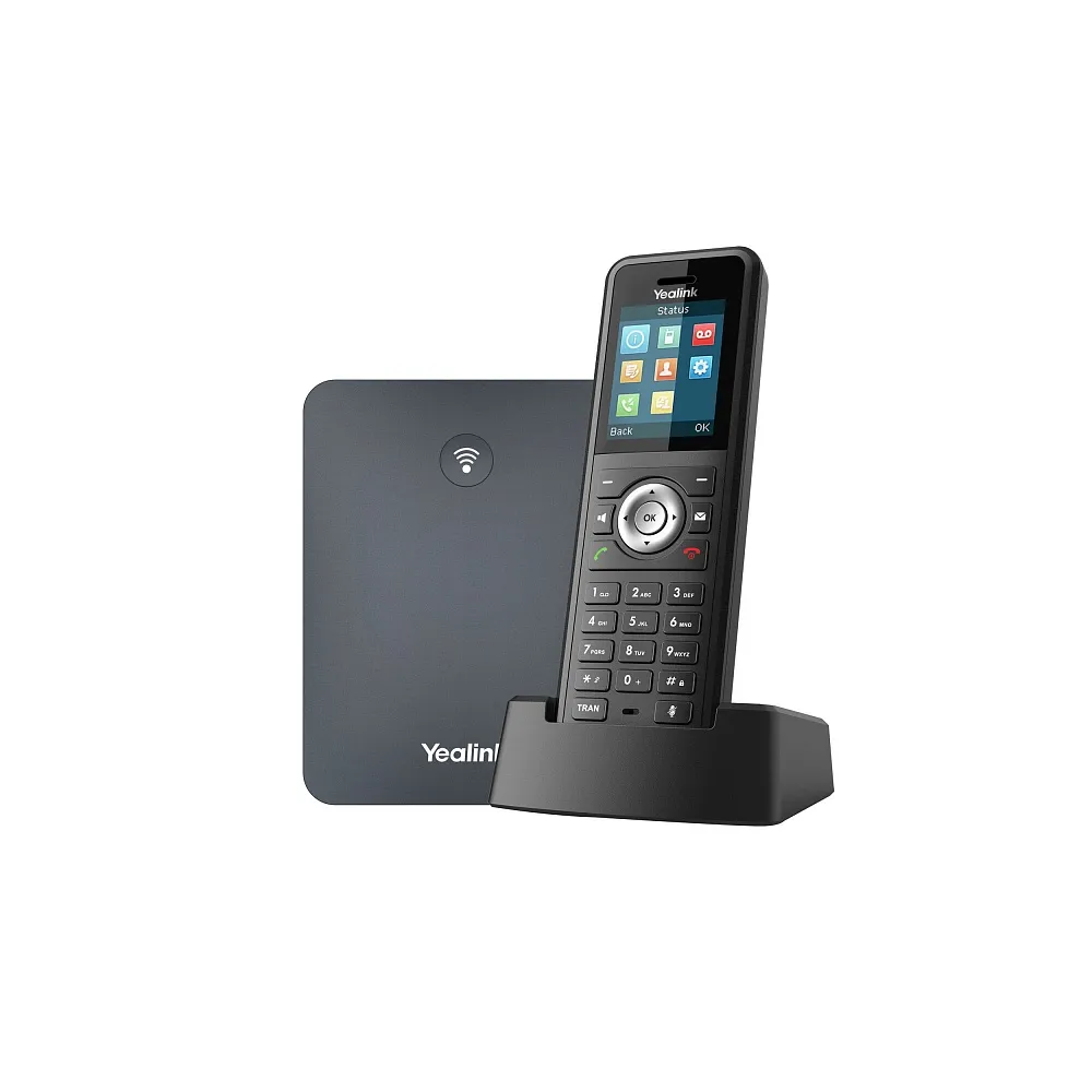 DECT-трубка Yealink W79P DECT (база W70B+трубка W59R) до 10 SIP-аккаунтов, до 10 трубок на базу, до 20 одноврем. вызовов