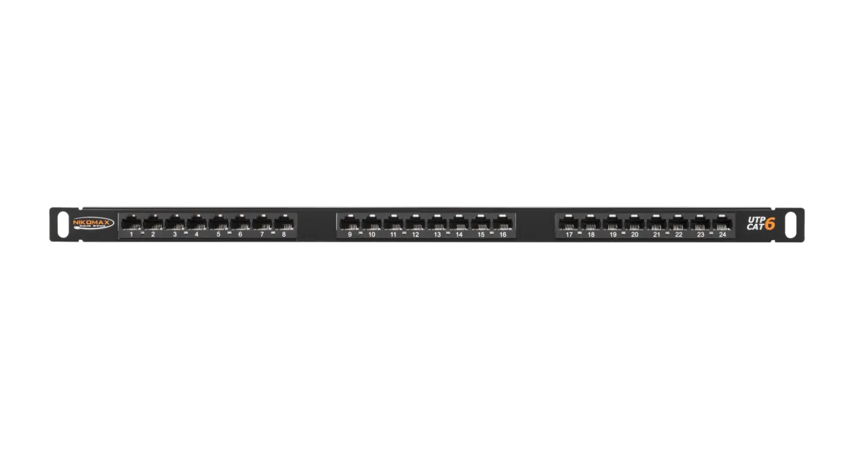 Коммутационная панель NIKOMAX 19" NMC-RP24UE2-HU-BK, 0,5U