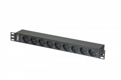 Блок электрических розеток 19" 9 гнезд Schuko