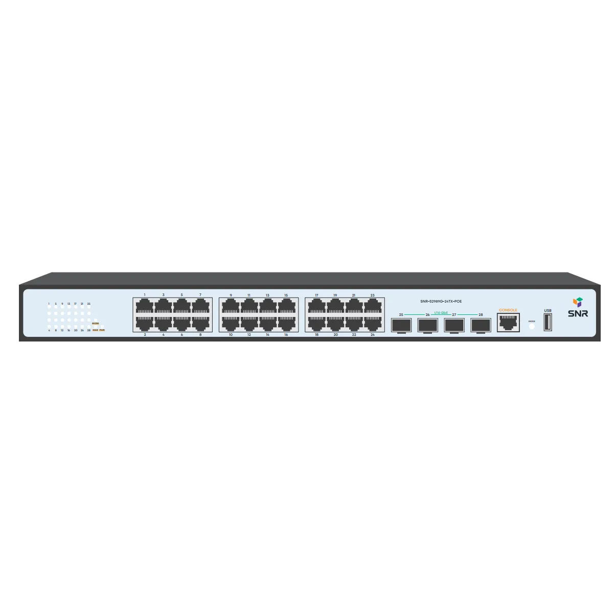 Управляемый PoE коммутатор уровня 2 SNR-S2989G-24TX-POE
