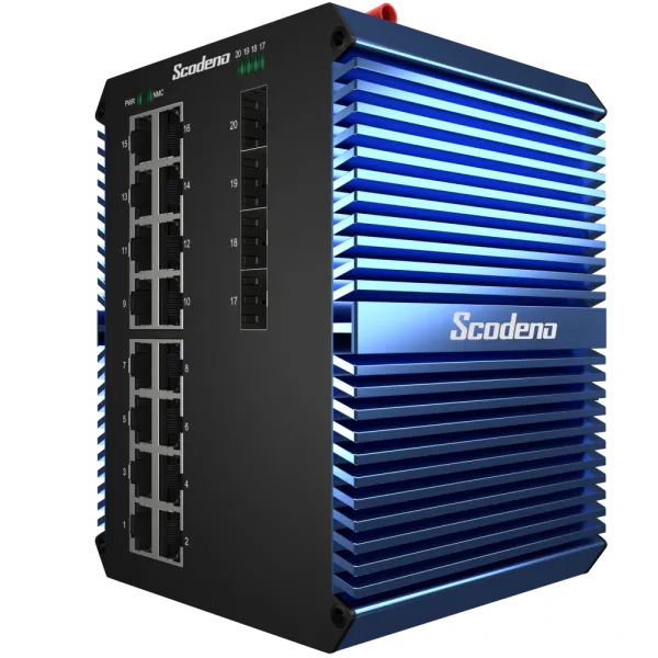 Промышленный PoE коммутатор Scodeno XPTN-9000-85-4GX16GP-VX 4x1000 Base-X, 16x10/100/1000 Base-T