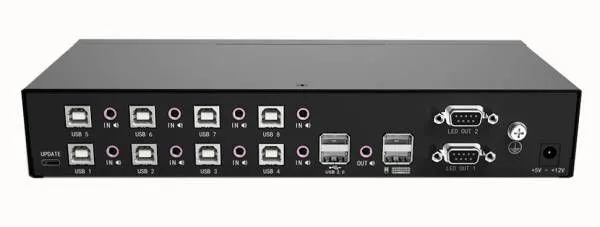 Восьмипортовый переключатель клавиатуры и мыши Evetron KM 8U2ASK