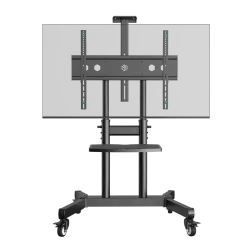 Мобильная стойка для ТВ ONKRON 50"-90", макс 100 кг, наклонная, чёрная TS1891
