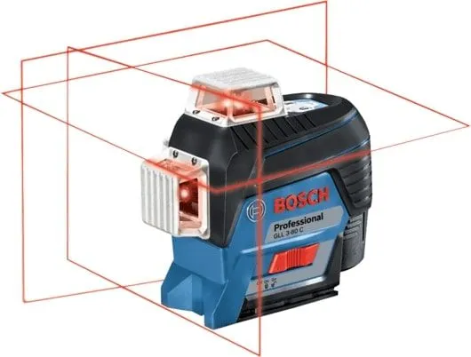 Лазерный уровень Bosch GLL 3-80 C + BM 1 + GBA 12V + L-Boxx ( 0.601.063.R02)