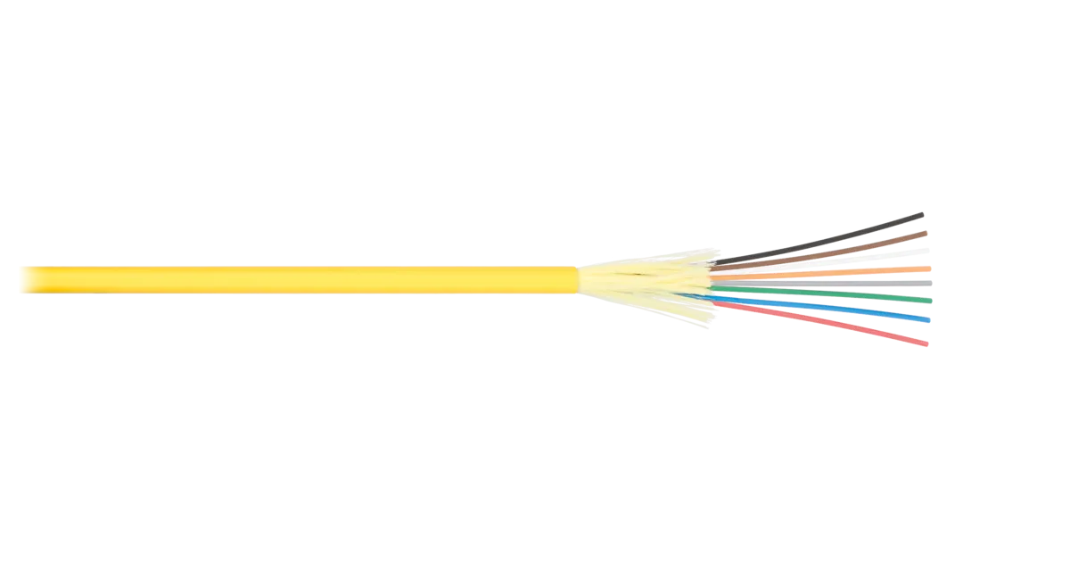 Кабель NIKOLAN волоконно-оптический NKL-F-002S9I-00A-YL, 2 волокна