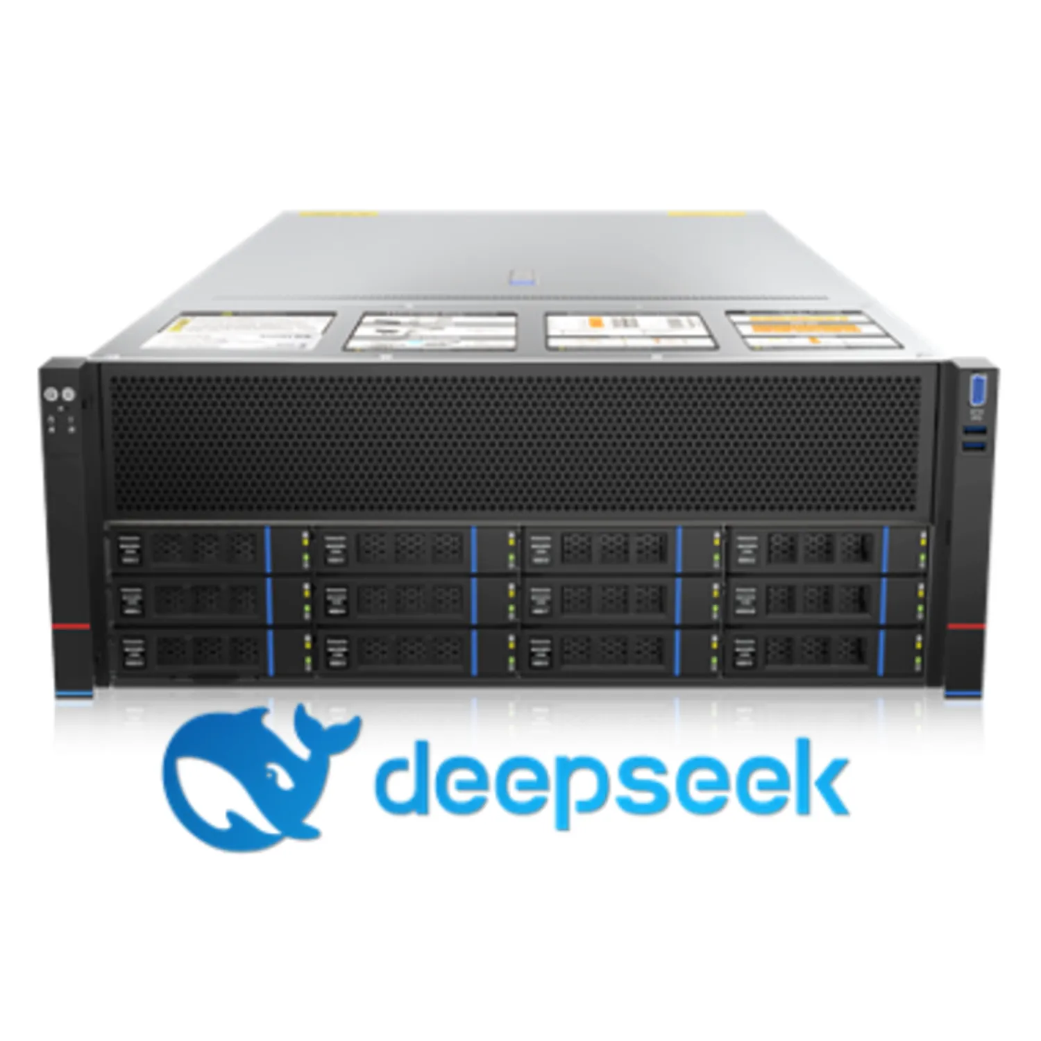 Сервер SNR-SR4410RG c LLM Deepseek-70B, 4U, 512GB RAM, 192GB vRAM, резервируемый БП