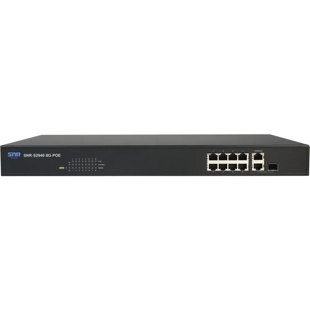 Коммутатор SNR-S2940-8G-PoE (крепления прикручены, царапины)