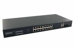 Коммутатор OSNOVO SW-61622/B(270W), 18 портов