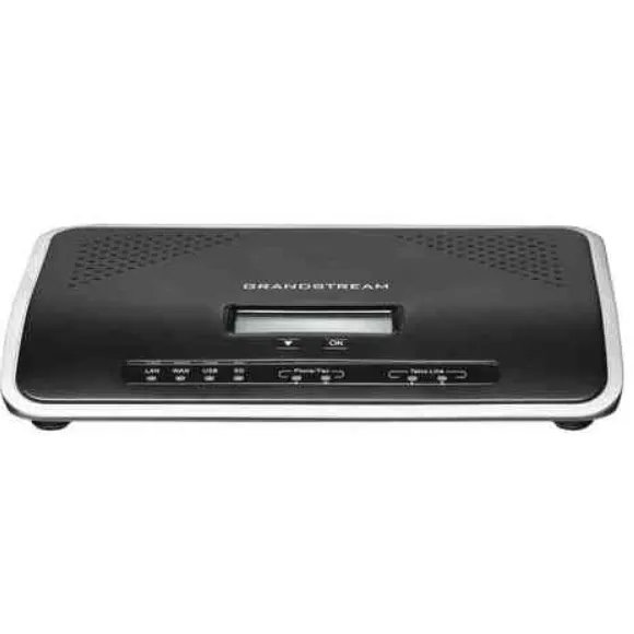 Grandstream UCM6204 - IP ATC. До 500 абонентов/75 одновременных вызовов, до 3 конф., до 25 участников в конф., 2хFXS, 4xFXO, 1xWAN, 1xLAN