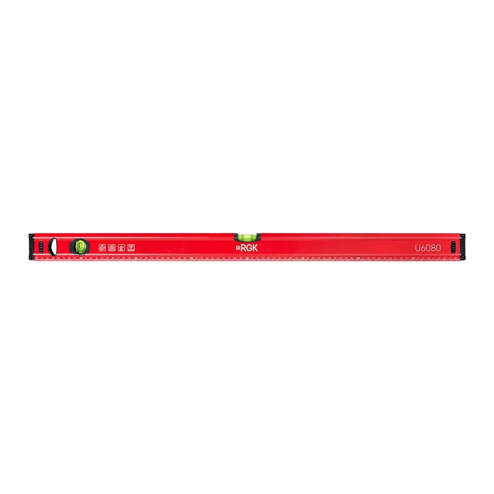 Пузырьковый строительный уровень с магнитом RGK U6080 08 м (80 см)