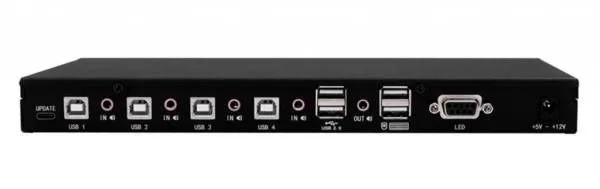 Четырехпортовый переключатель клавиатуры и мыши Evetron KM 4U2ASK