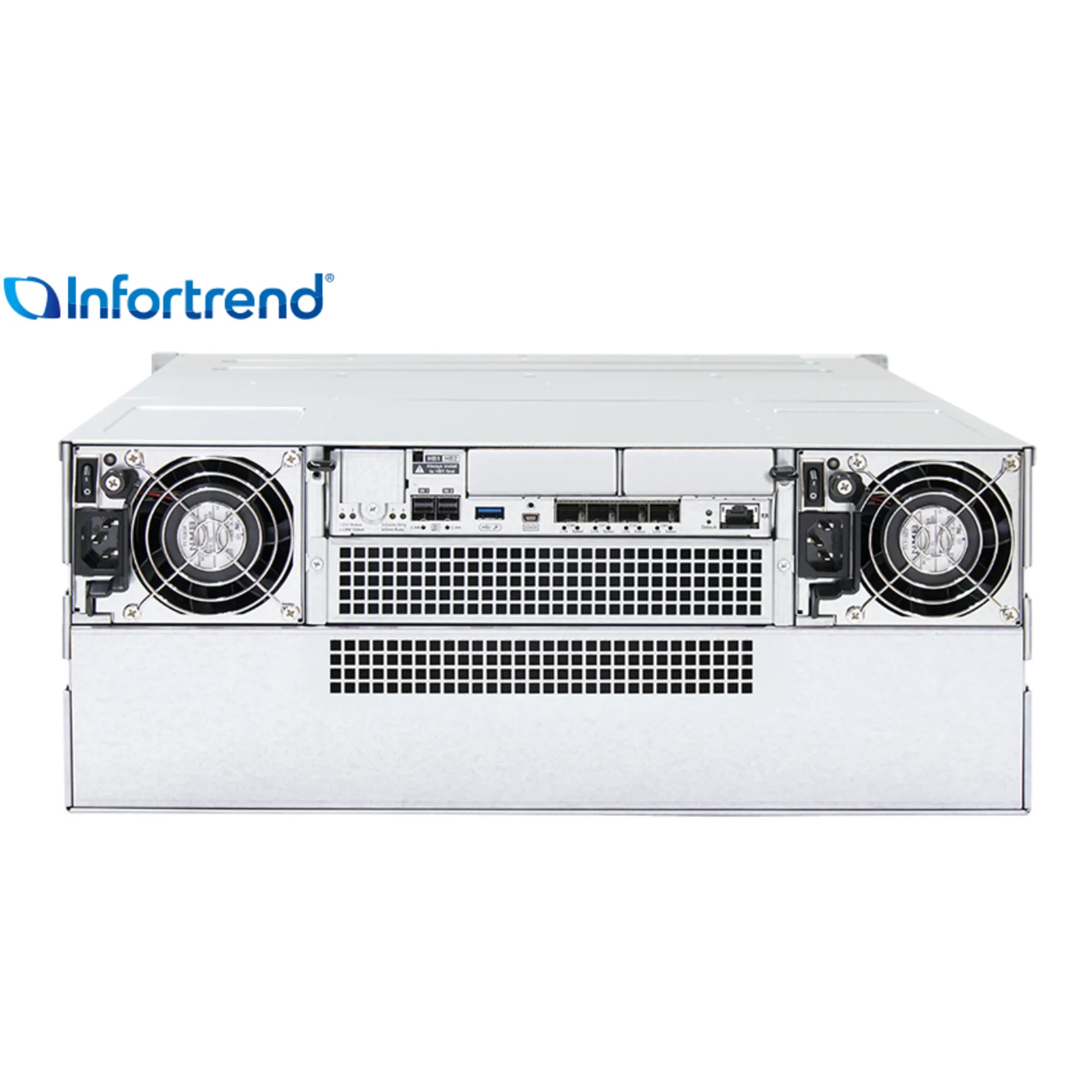 Система хранения данных Infortrend CS4024G (1xCtrl, до 24xHDD, 2xSAS12G внеш. порт, 4x16GB, 4x10G порта iSCSI)