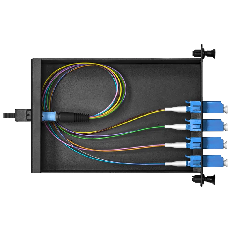 Кассета одномодовая распределительная MPO на 8LC/UPC портов
