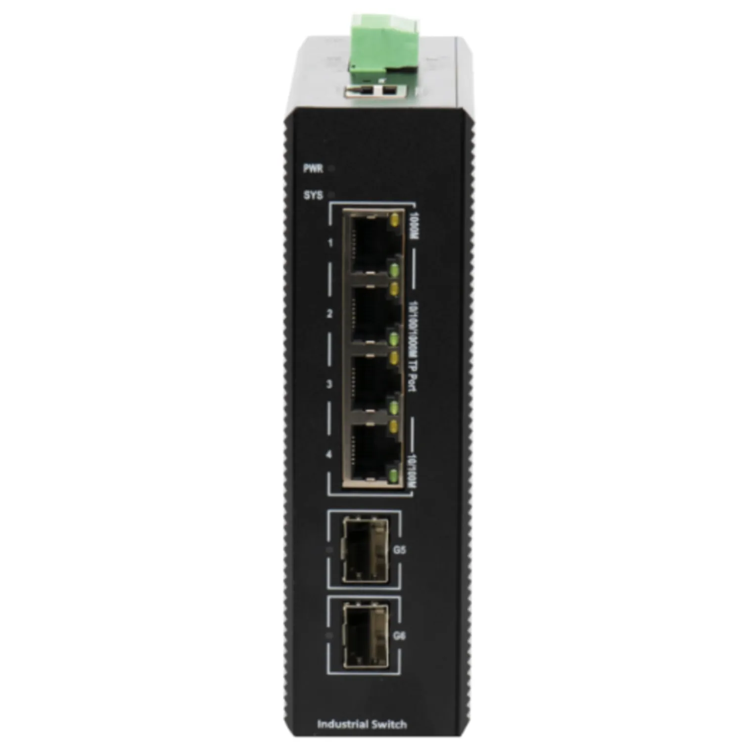 Промышленный управляемый PoE коммутатор L2+, 4 порта GE PoE 120W + 2 порта uplink GE SFP