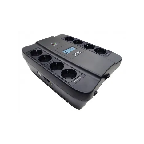Источник бесперебойного питания Powercom SPIDER, Интерактивная, 550 ВА / 330 Вт, Tower, Schuko, LCD, Serial+USB, USB