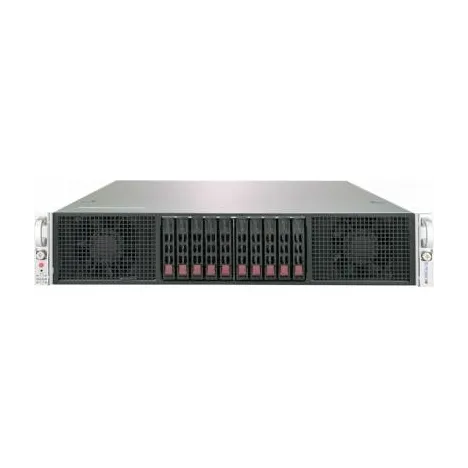 Платформа Supermicro 2U 2029GP-TR, до двух процессоров Intel Scalable, DDR4, 10x2,5" HDD SATA, 2 порта 1000Base-T, до шести графических ускорителей