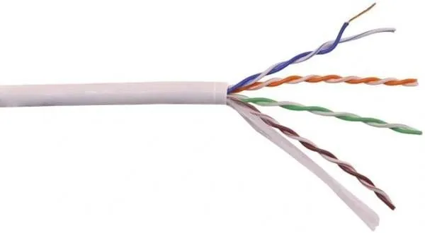 Кабель LANMASTER LAN-5EUTP-HFLT-GY U/UTP, 4 пары, Кат. 5E, 350 МГц, LSZH, нг(А)-HF, серый, 305 м