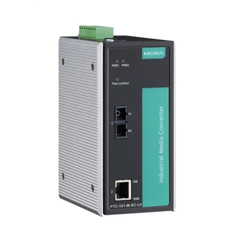 Медиаконвертер PTC-101-S-SC-HV 10/100BaseT(X) to 100BaseFX converter, single-mode, SC, 1 isolated power (88-300 VDC or 85-264 VAC)