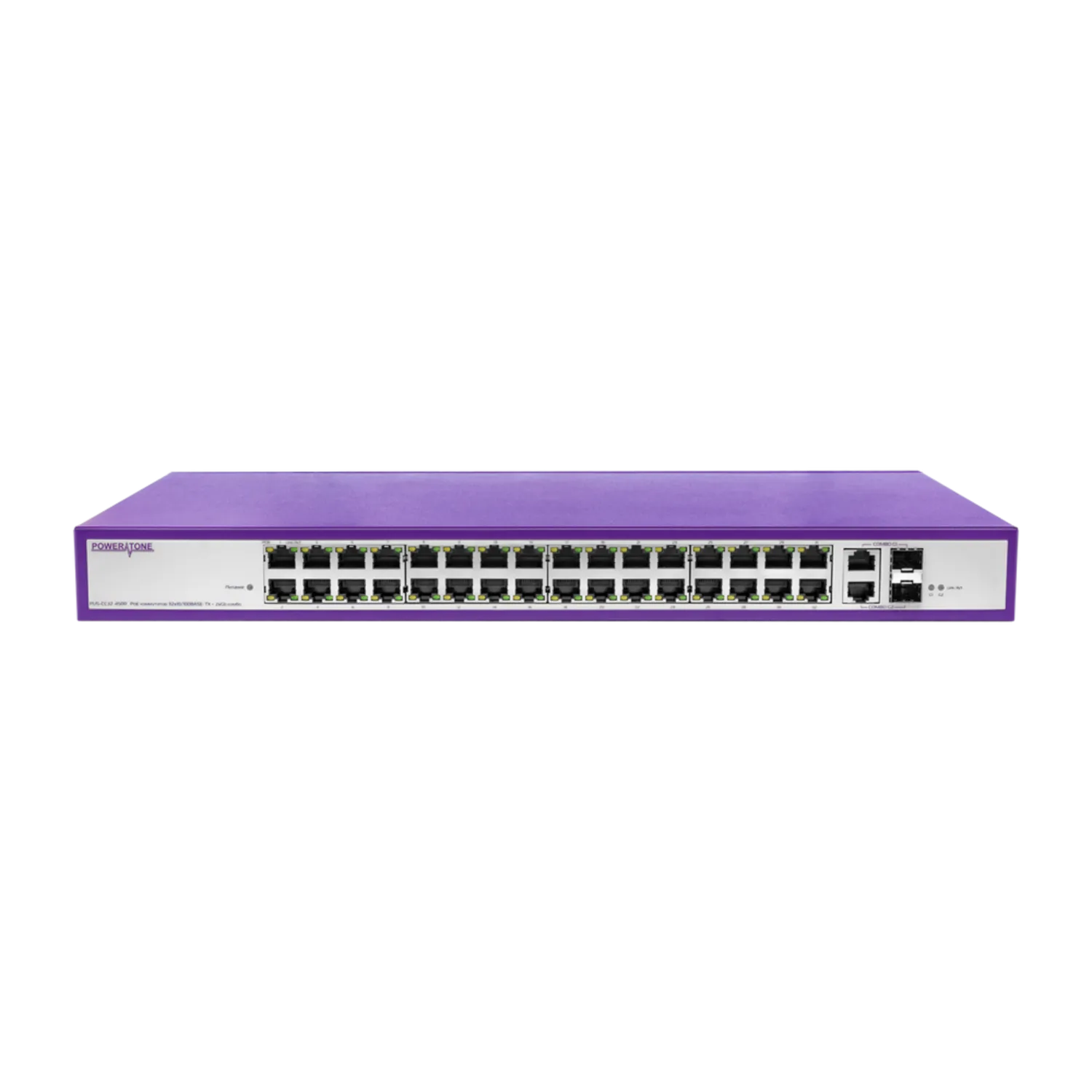 PoE коммутатор стоечный неуправляемый PUS-CC32-450R, 32x10/100BASE-TX 802.3af&at + 2xGb Combo, PoE бюджет 450Вт (неполная комплектация)