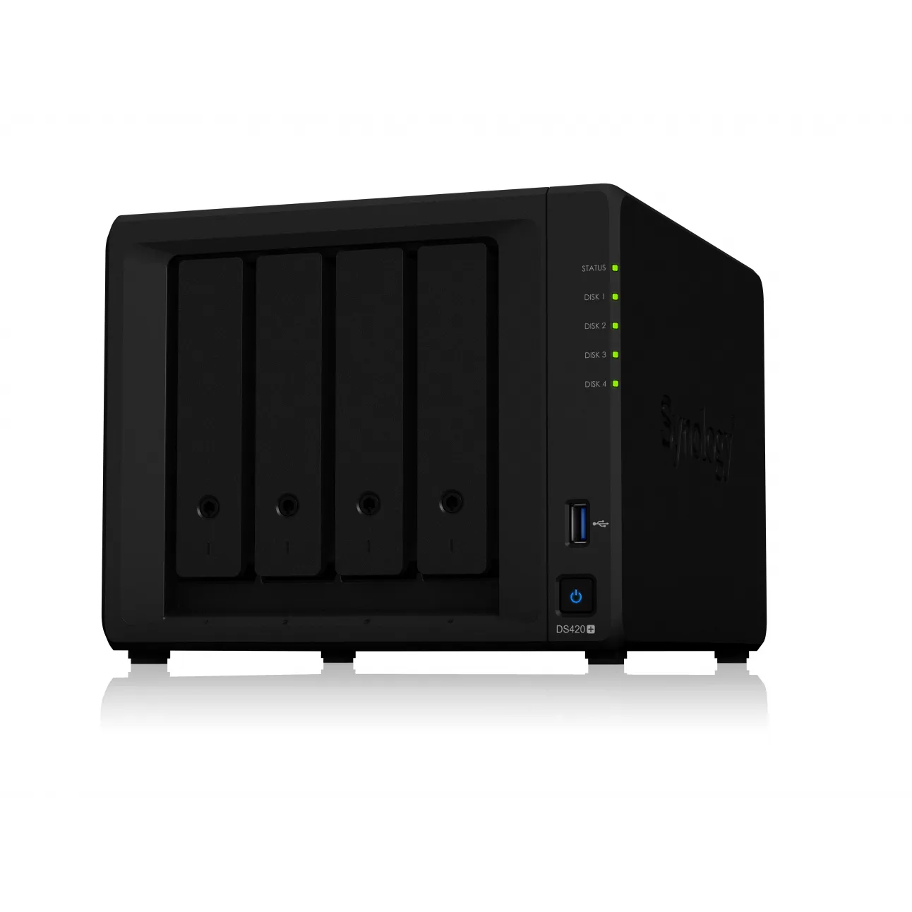 Сетевое хранилище Synology DiskStation DS420+, 4xHDD 3,5", 2х1000Base-T, без дисков