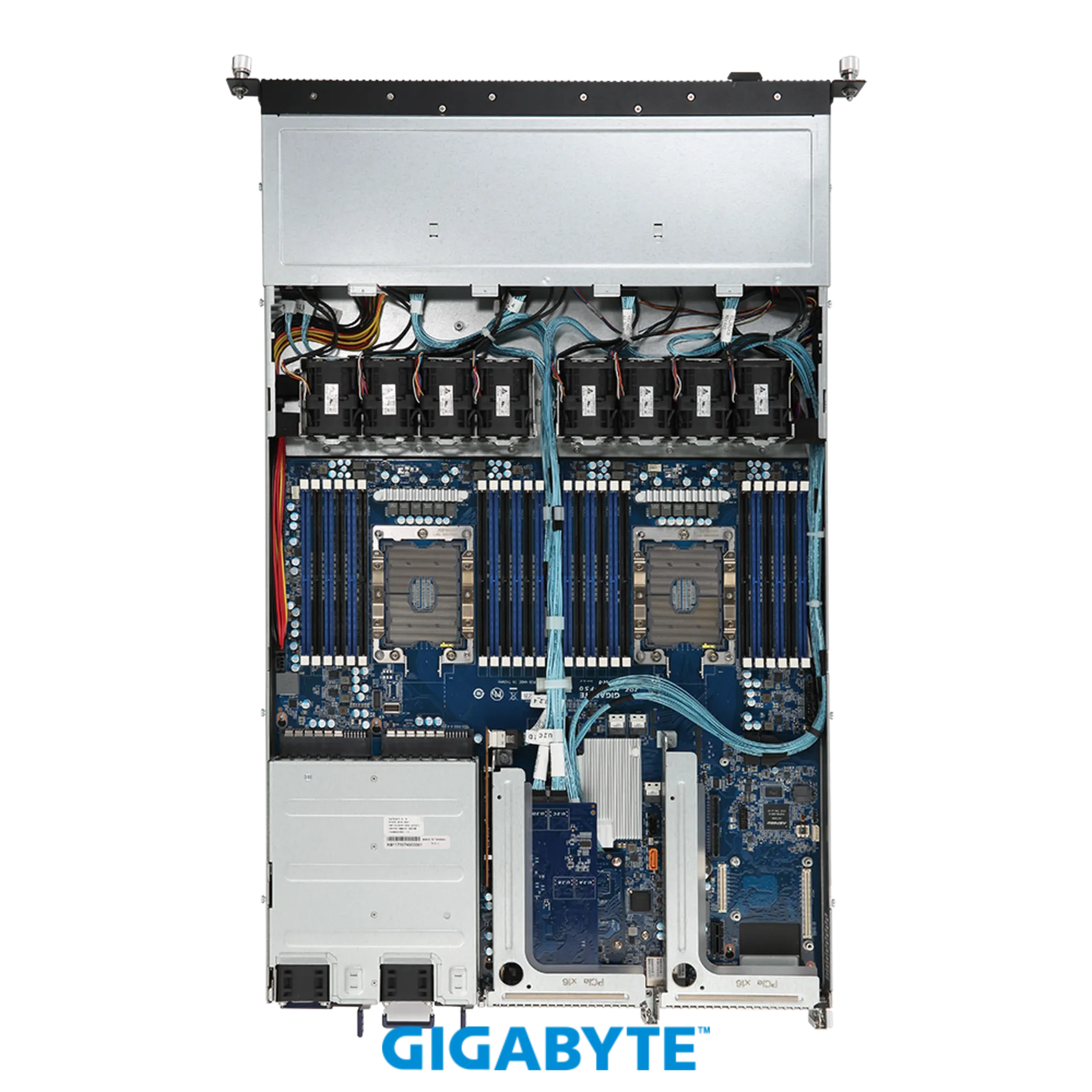 Платформа Gigabyte 1U R181-NA0, До двух процессоров Intel  Xeon Scalable Gen2, DDR4, 10x2,5" U.2 NVMe, 2x1000Base-T