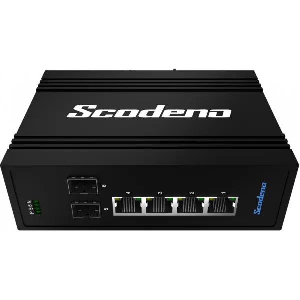 Промышленный PoE коммутатор Scodeno XPTN-9000-45-2GX4GP 2x1000 Base-X, 4x10/100/1000 Base-T