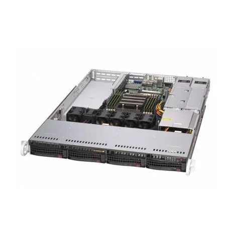 Платформа Supermicro 1U AS-1014S-WTRT, Один процессор AMD Epyc 7002, DDR4, 4x3,5" HDD SATA, 2x10GBase-T