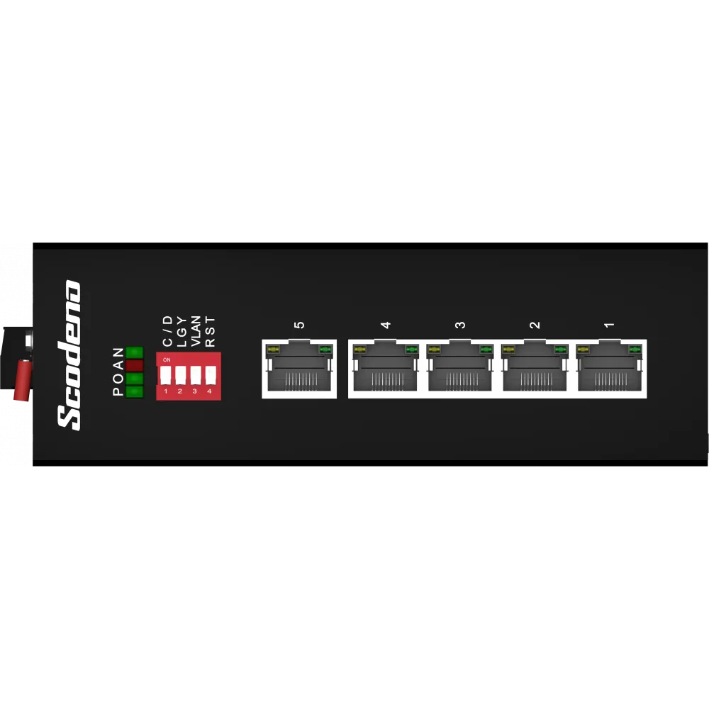 Промышленный PoE коммутатор Scodeno XPTN-9000-65-5GT 5x10/100/1000 Base-T