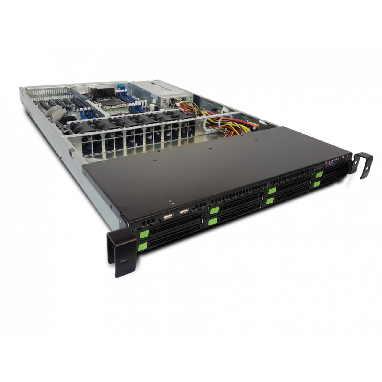 Cервер серии Rikor модель R-S-2-2x Xeon Silver 4215R-2xSSD2.5/240G-128/3200-ATX800HS-1xRAID-1xSFP