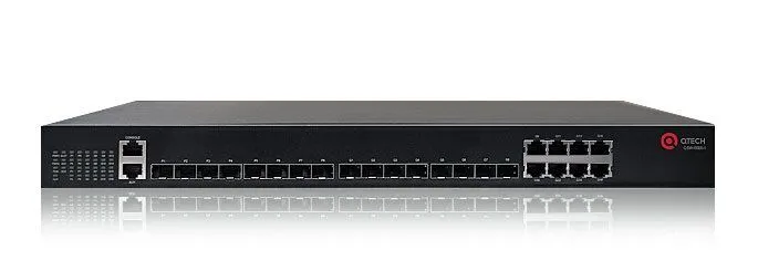 Коммутатор GPON. 8 портов GPON QTECH, 8 комбо-портов GE (SFP или 10/100/1000 Base-T), 1 слот для карт 2x10GE SFP+