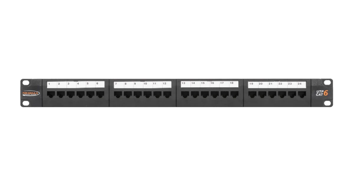 Коммутационная панель NIKOMAX 19" NMC-RP24UE2-1U-BK, 1U