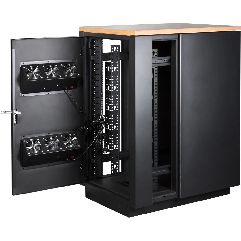 Шкаф LANMASTER LAN-DC-CBSP-24U-WD SOUNDPROOF звукоизолированный 24U 750x1130 мм