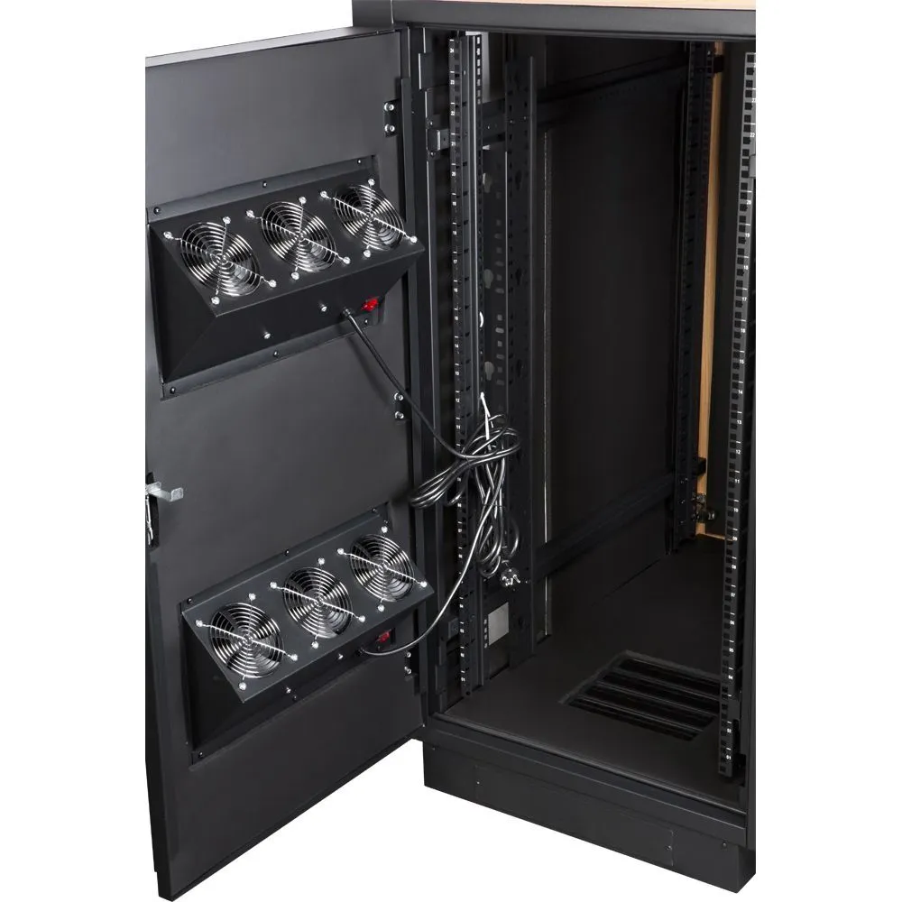 Шкаф LANMASTER LAN-DC-CBSP-24U-WD SOUNDPROOF звукоизолированный 24U 750x1130 мм