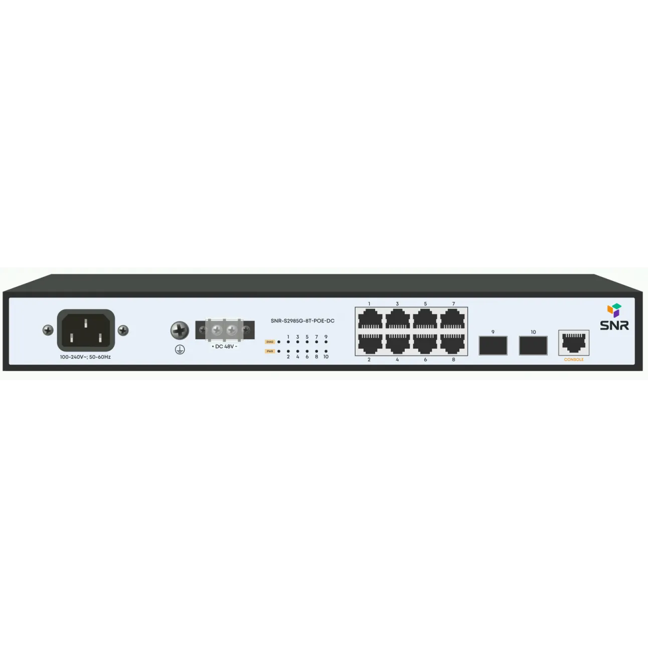 Управляемый POE коммутатор уровня 2 SNR-S2985G-8T-POE-DC