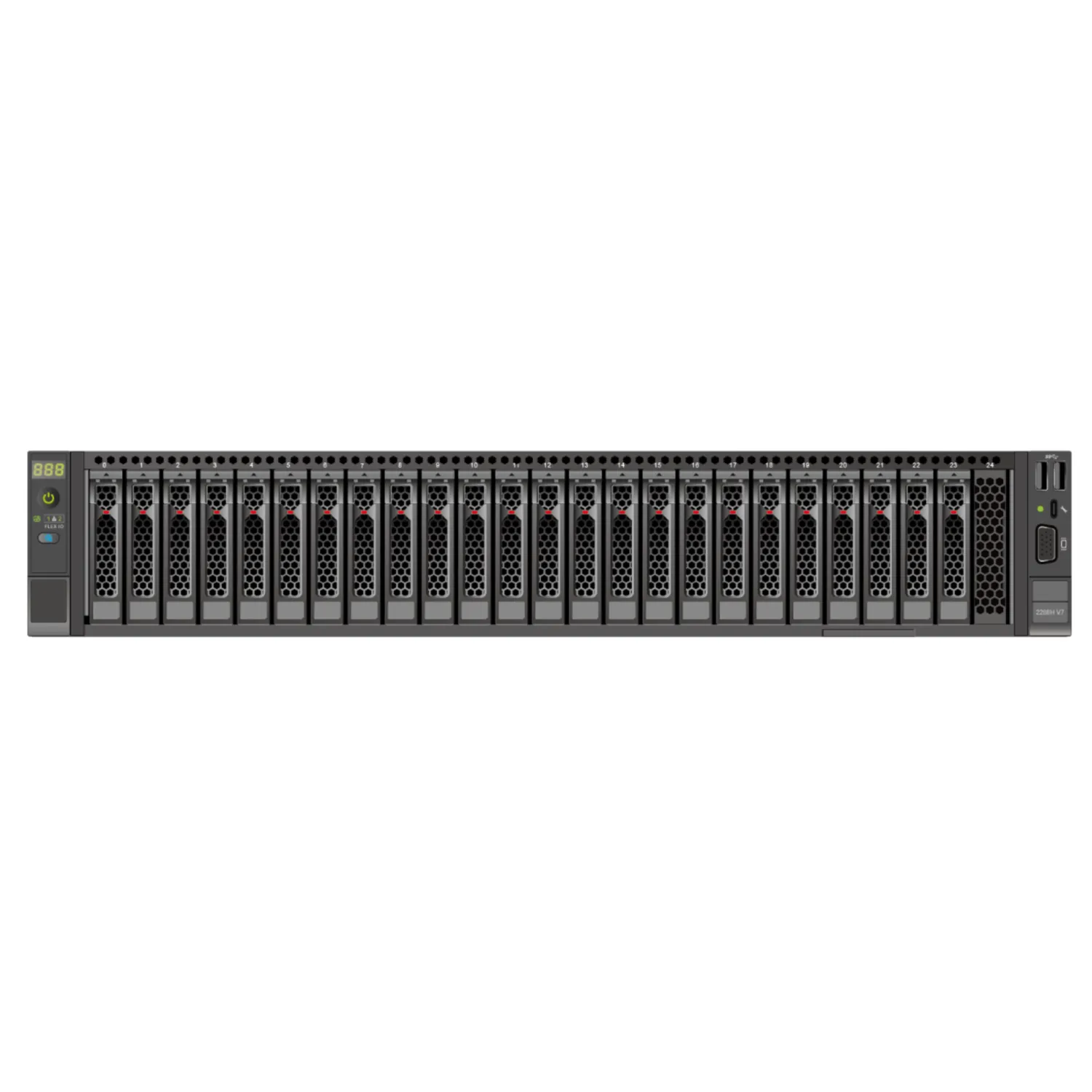 Серверная платформа xFusion 2288H V7, 2U, Scalable Gen4/5, 32xDDR5, 24xSFF SAS/SATA/NVMe, резервируемый БП