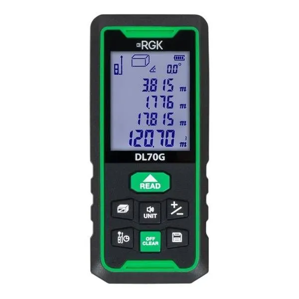 Лазерный дальномер RGK DL70G - зеленый луч
